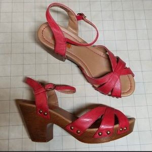 Miz Mooz red sandals size 5 EUC